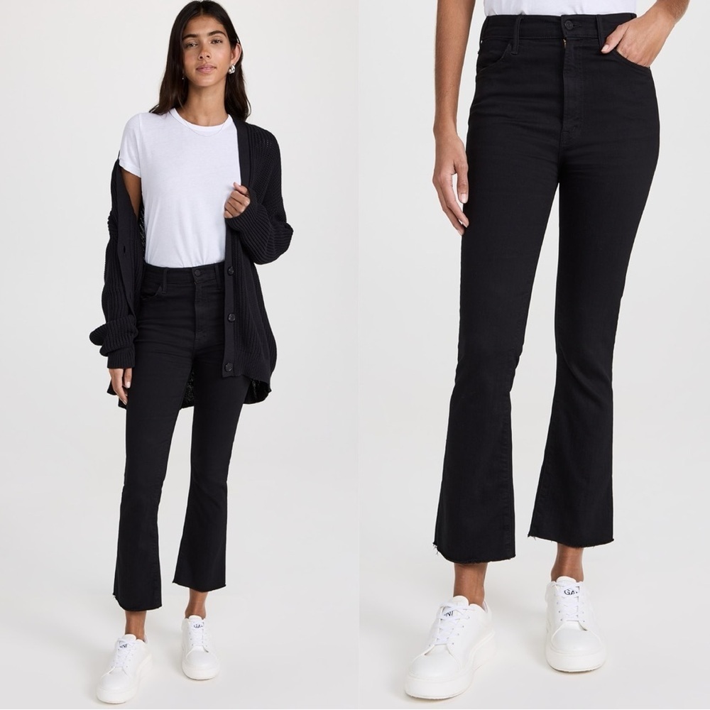 MOTHER The Hustler High-Rise Ankle Fray Jeans in Not Guilty